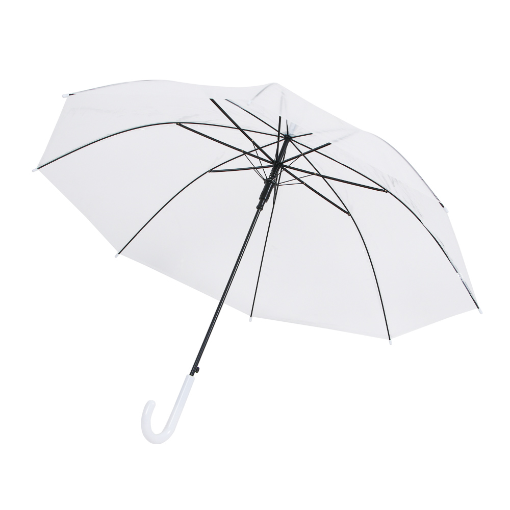 Зонт-трость, прозрачный, металл, пластик, ПВХ, d94см, 8 спиц - #2