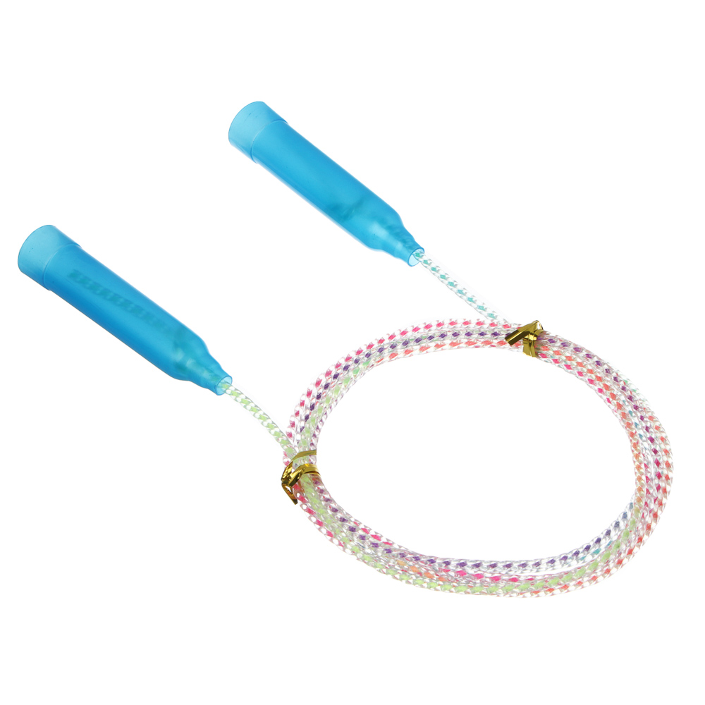 Скакалка радужная тм BY SPORT, 2,3м, d4,3мм, пластик, ПВХ, 3 цвета - #4