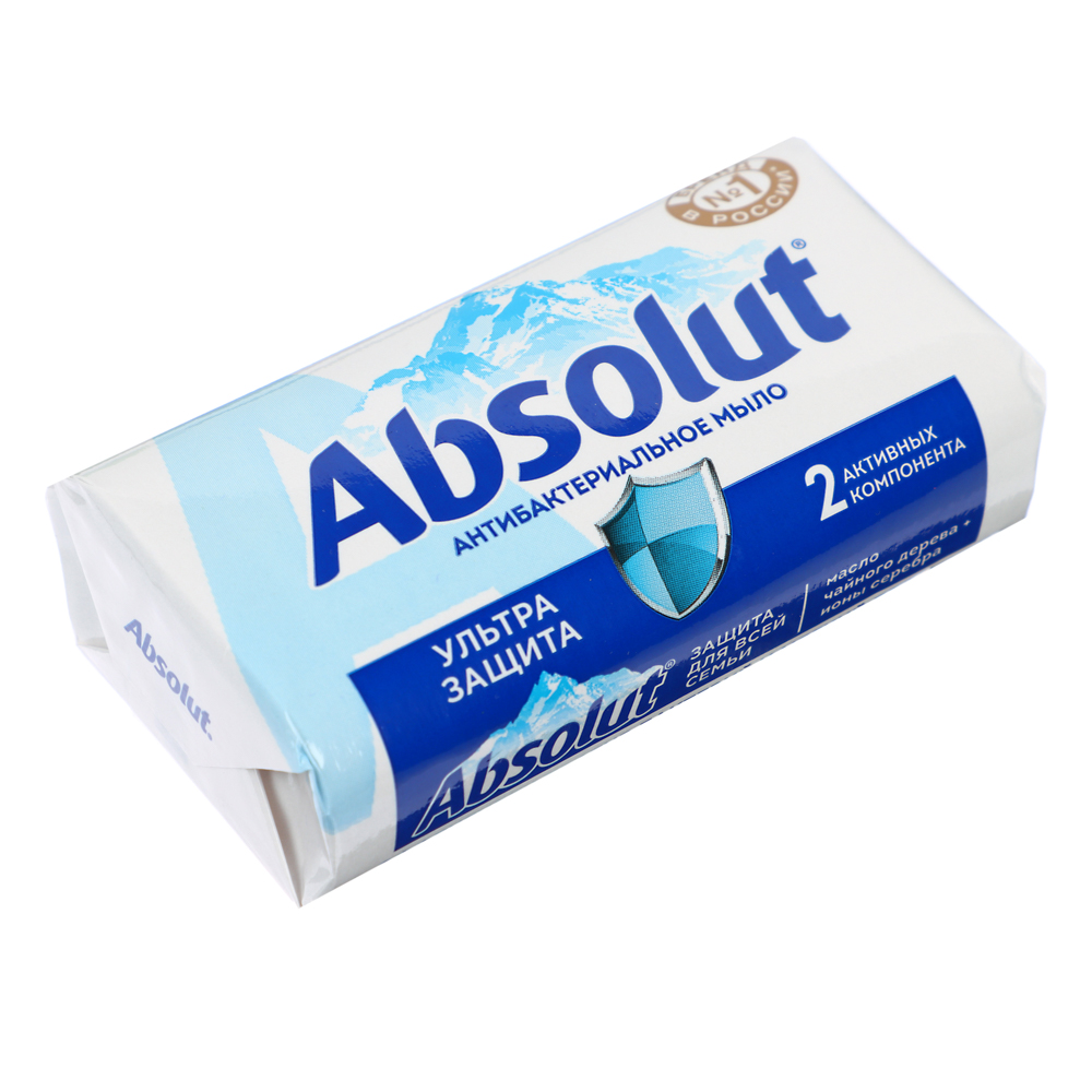 Мыло твердое ABSOLUT антибактериальное, к/у, 90г - #1