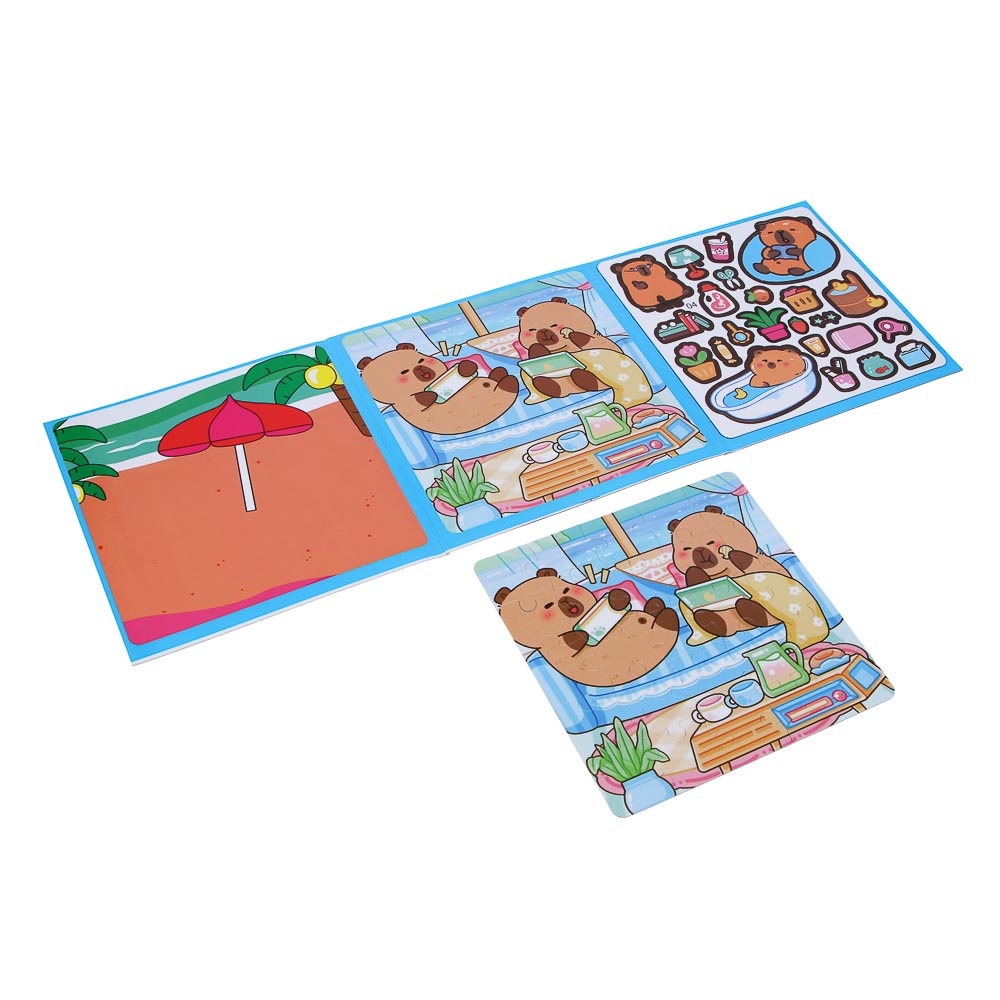 ХОББИХИТ Аппликация магнитная "Капибара", бумага, винил, 15,5х15,5см, 4 дизайна - #5