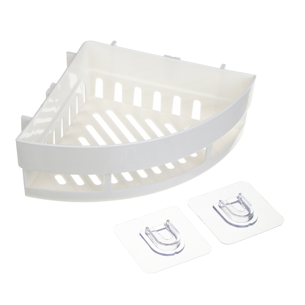 VETTA Classic Полка настенная угловая (малая), пластик, 25x17,5x7 см, молочный - #2