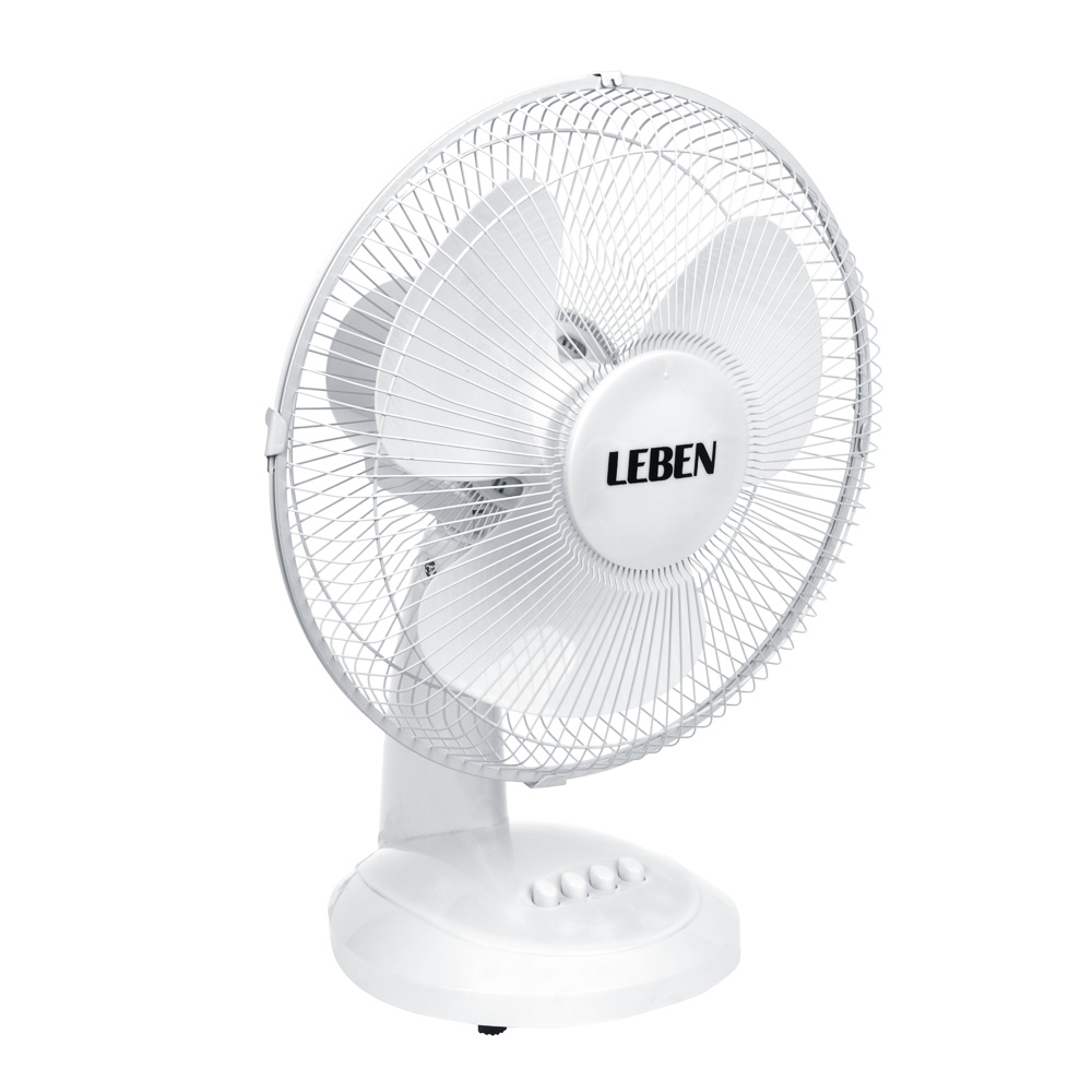 Вентилятор настольный тм LEBEN 45Вт, 3 скорости, диаметр 34см, 220в, белый - #2