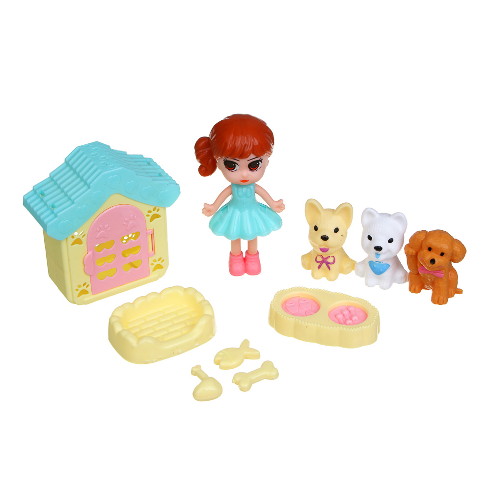 ИГРОЛЕНД Кукла с питомцем и акс., PP, ABS, 21,5х3,5х27,3 см, 3 дизайна - #6