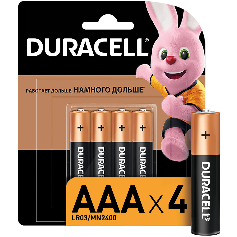 DURACELL Basic Батарейки 4шт, тип AAA, BL - #1