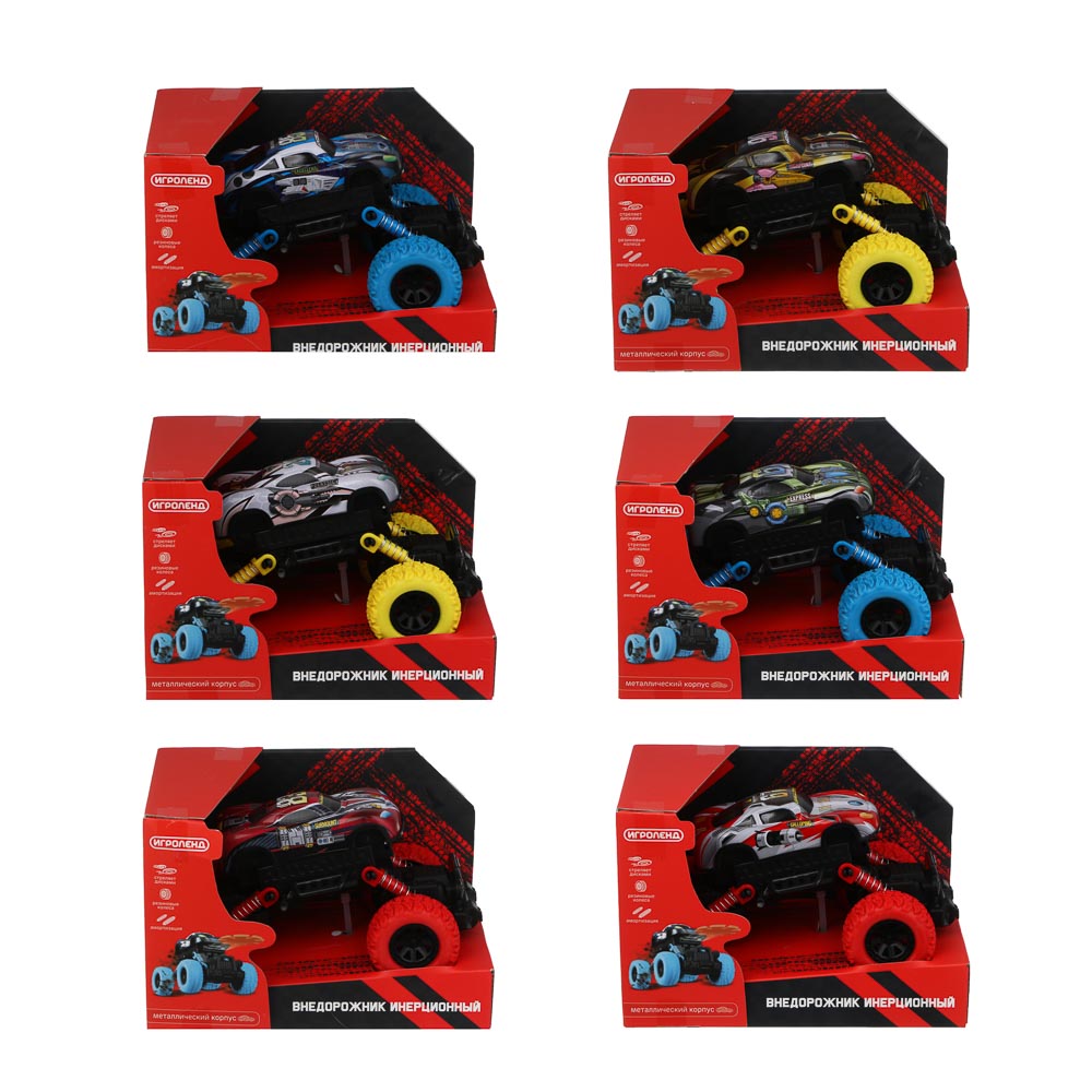ИГРОЛЕНД Внедорожник инерционный, стреляет дисками, металл, РР, 18х12х11,3 см, 6 дизайнов - #3