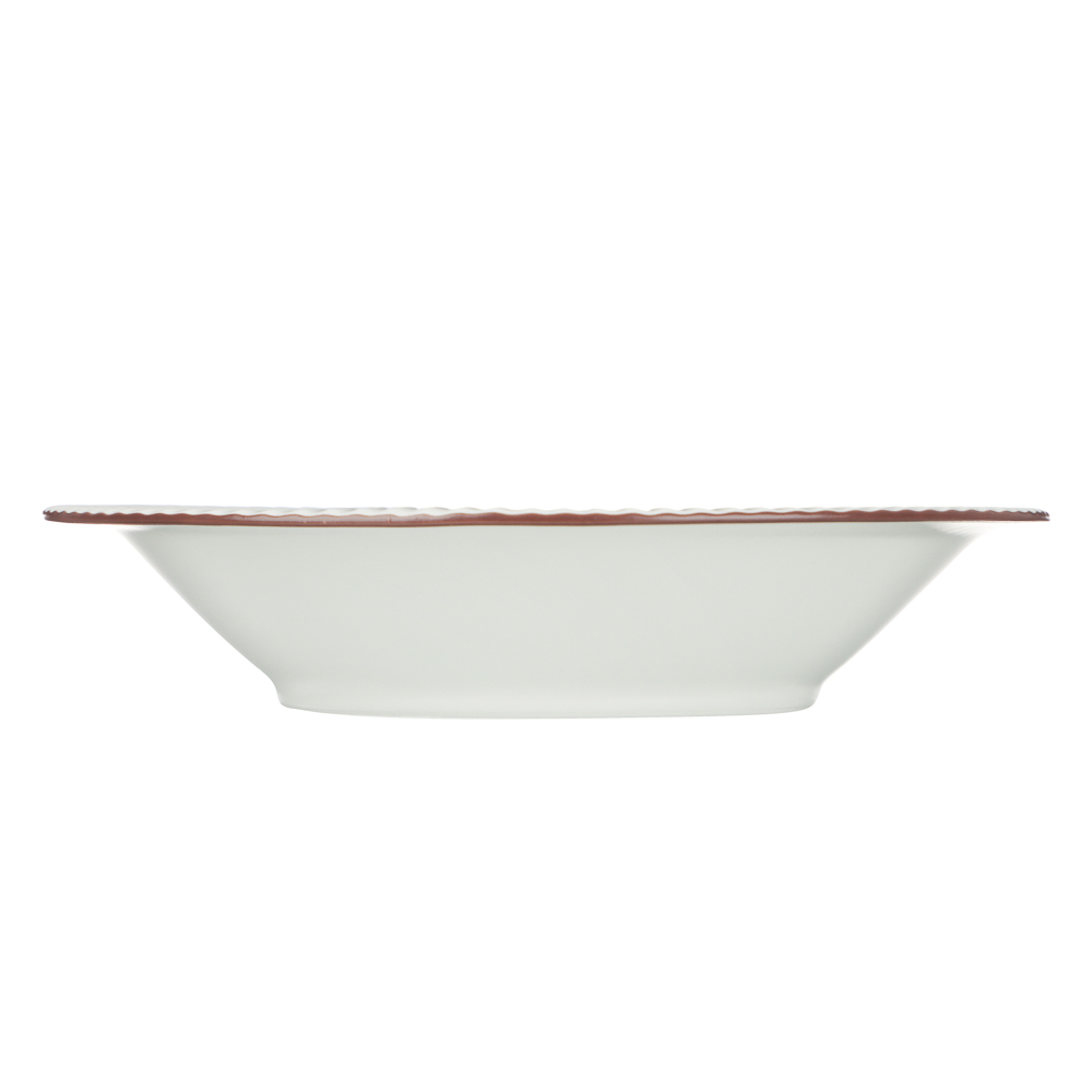 Тарелка суповая Лусия тм MILLIMI, 21,3см, фарфор, кремовый - #3