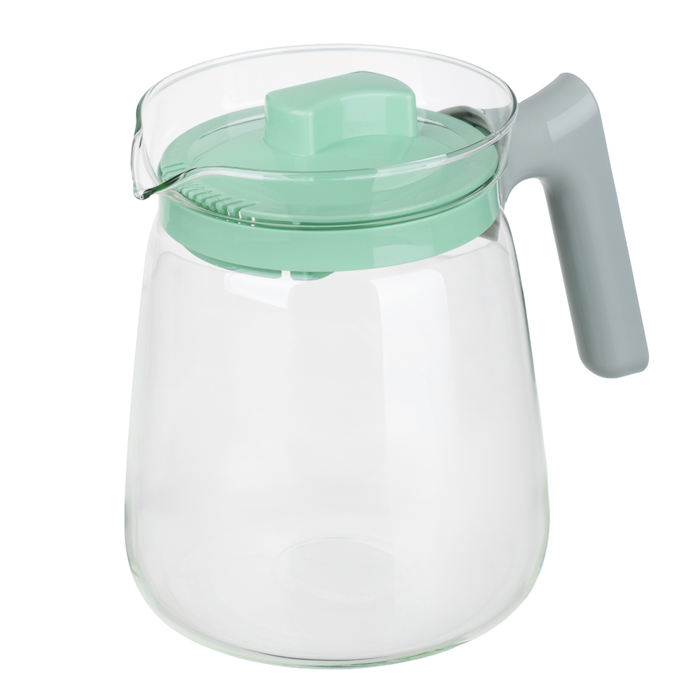 Кувшин с пластиковой крышкой тм MILLIMI, 2000мл, стекло - #2