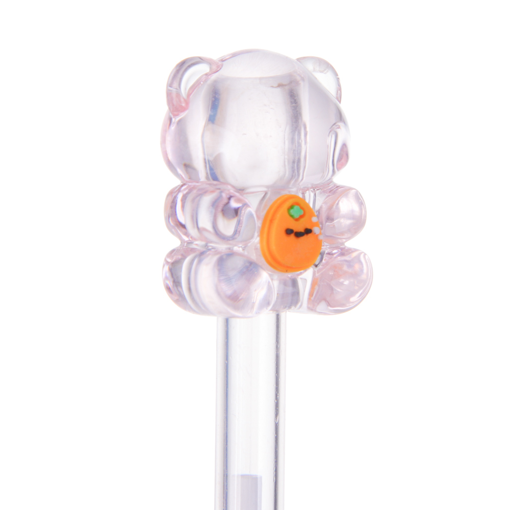 Ручка шариковая синяя, с наконечником в форме акрилового мишки, 4 дизайна, шоу-бокс - #5