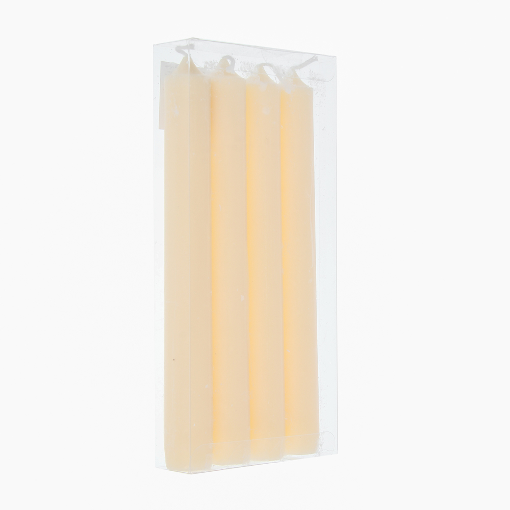 Набор 4 шт, свечи столбики, 2x18 см, парафин, воск - #4