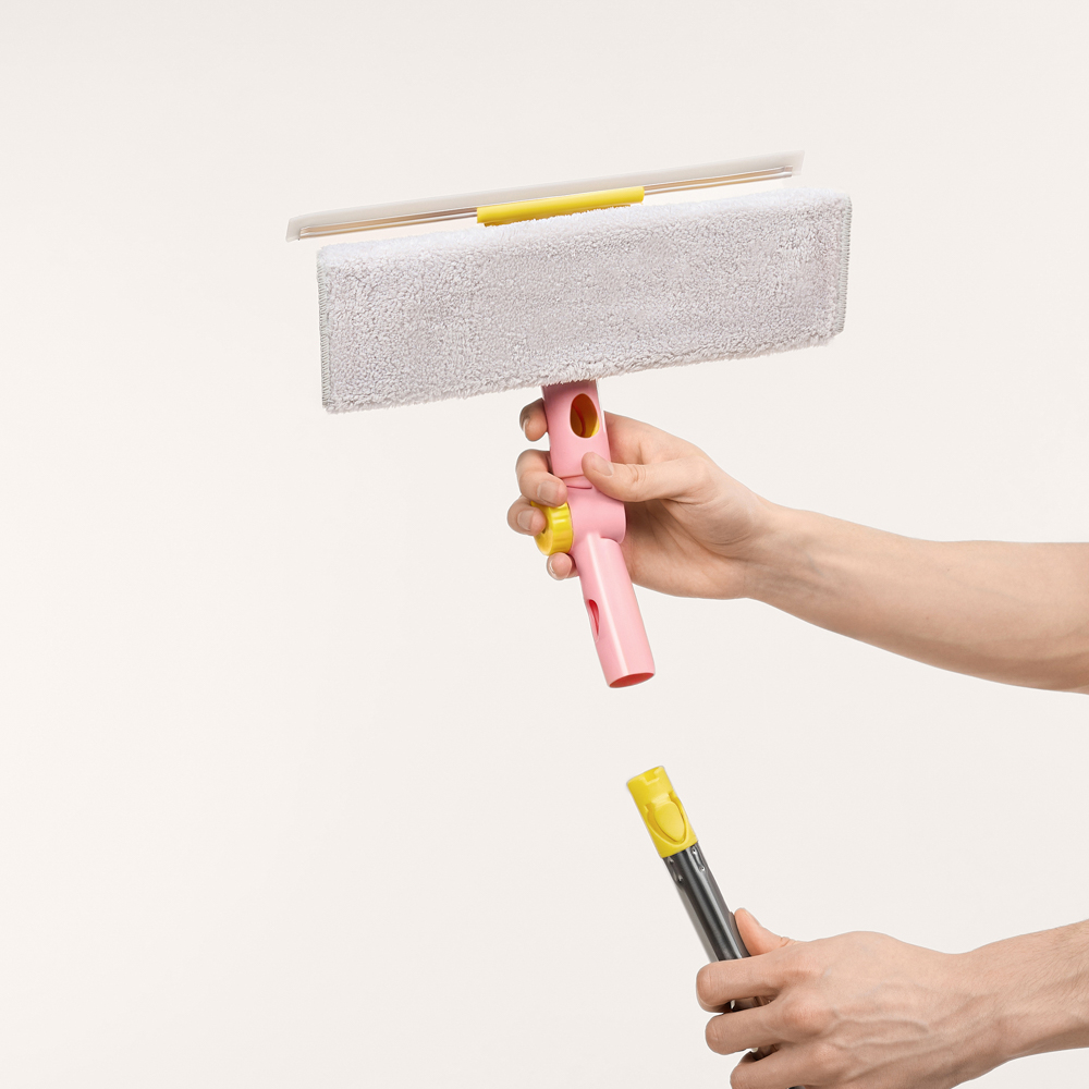 VETTA Окномойка со съемным скребком доп.насадка из микроф. 29см., телескоп.черенок 110см нерж.сталь - #5