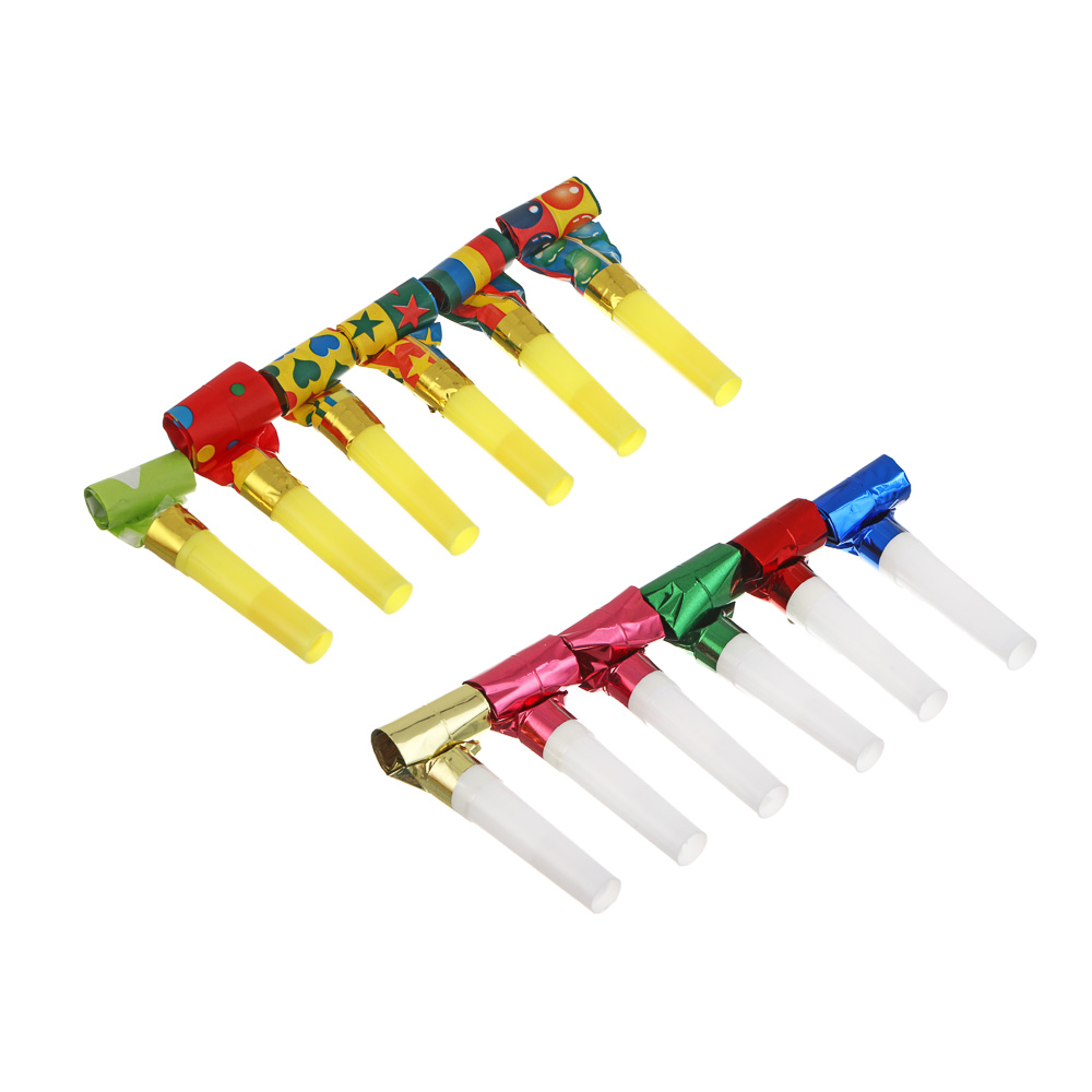 Набор языков-гудков тм Fntastic, 6 штук, фольга, бумага, пластик - #1