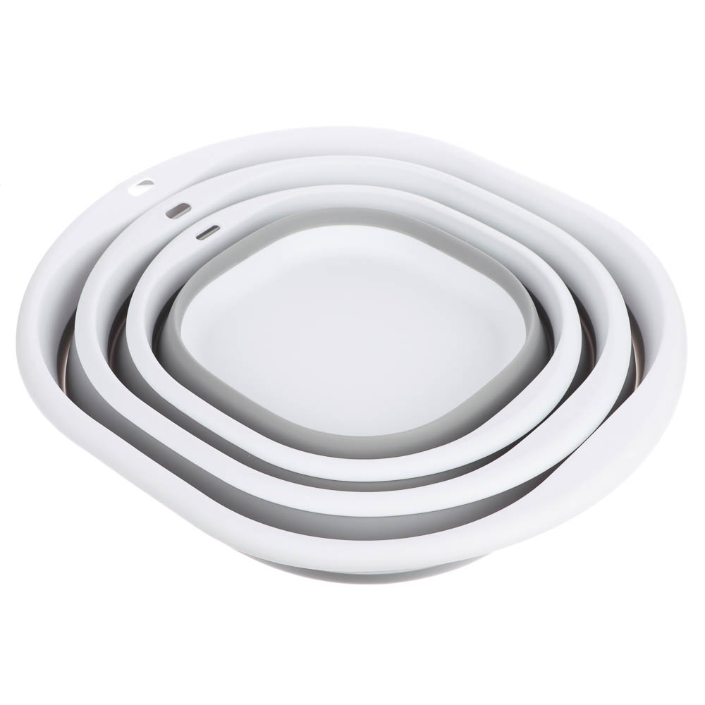 Набор тазов для уборки 3 шт, складные, 3-5-8 литров, полипропилен, термопластичная резина - #6