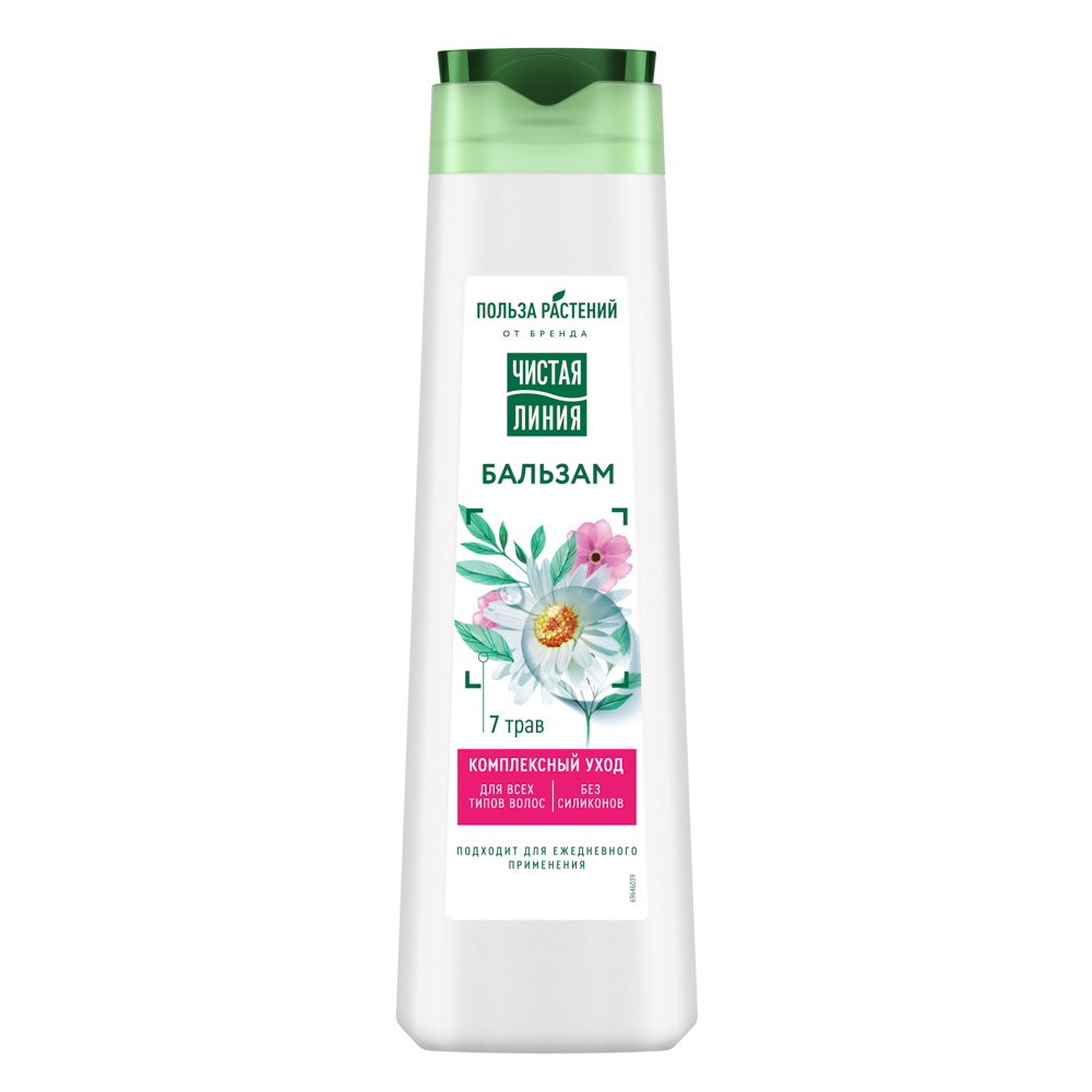 Бальзам-ополаскиватель ЧИСТАЯ ЛИНИЯ для всех типов волос, п/б, 370мл - #1