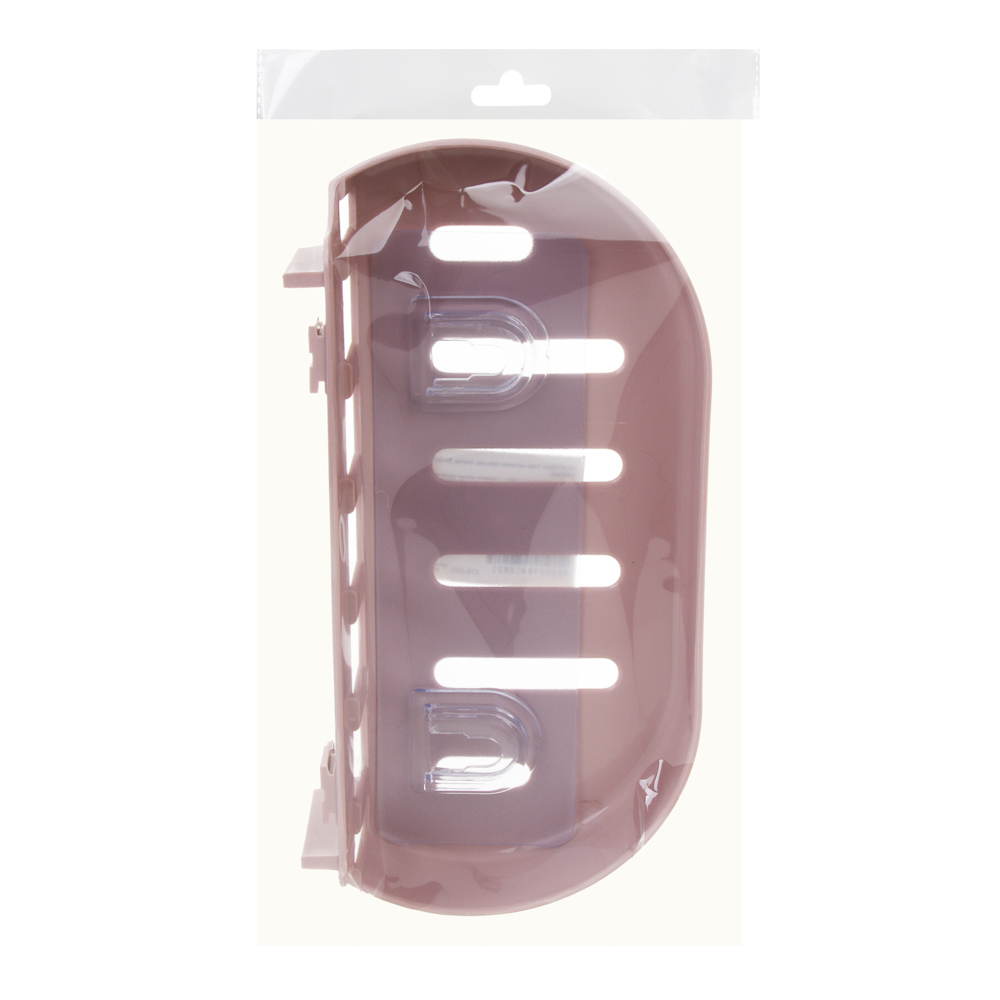 VETTA Classic Полка настенная овальная, пластик, 22x10x3 см, пудровый - #6