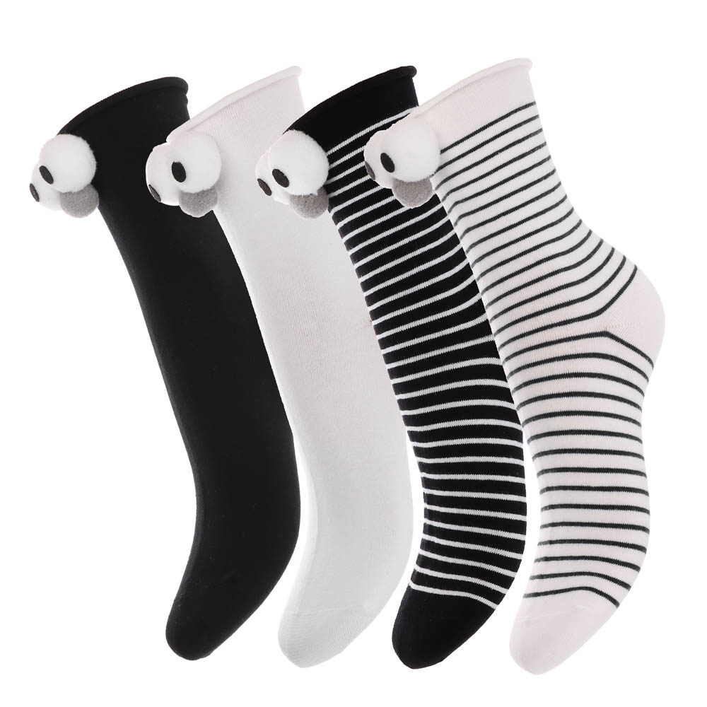 Носки женские с декором, тм GALANTE, р. 23-25, 80% хлопок, 20% полиэстер, разноцветные - #6