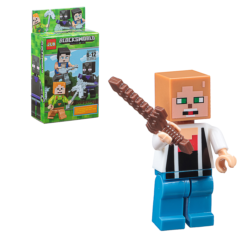 Конструктор "BlocsWorld. Персонажи" 6-12 деталей, ABS, 8х4х14 см, 4 вида - #9