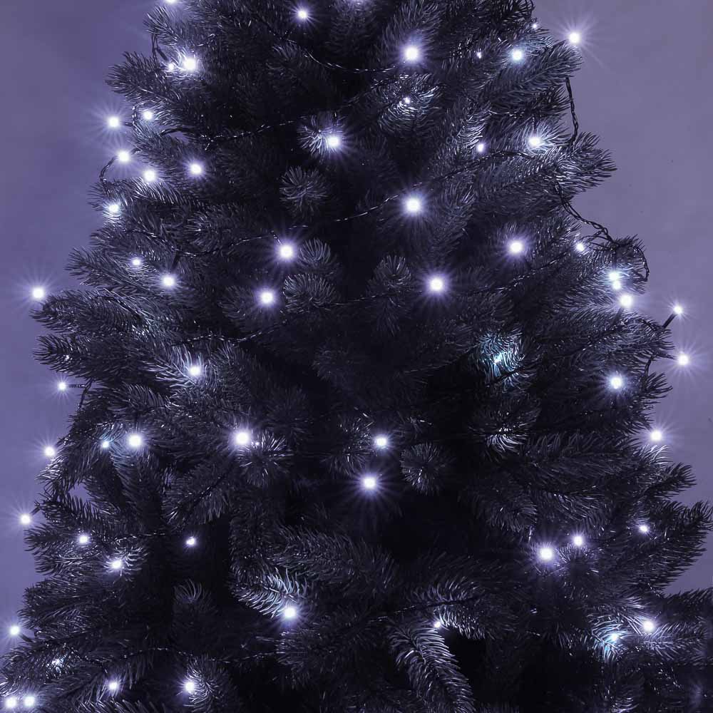 СНОУ БУМ Гирлянда эл. вьюн 10м, 100LED, белый, 8 режимов, ПВХ черный, 220В - #8