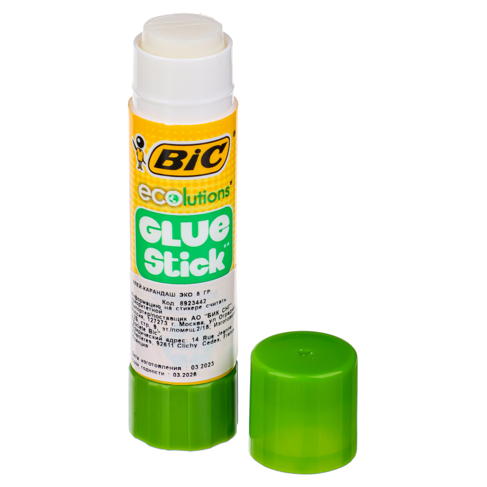 BIC Клей-карандаш "Эколюшен", прозрачный, твердый, нетоксичный, 8 г - #4