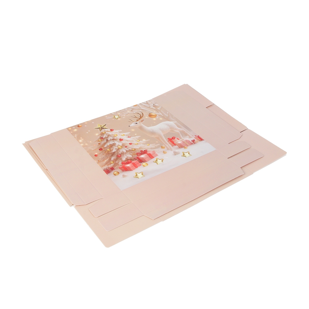 Коробка складная, 19,5x19,5x9,5см, бумага, арт.2, 4 дизайна - #3