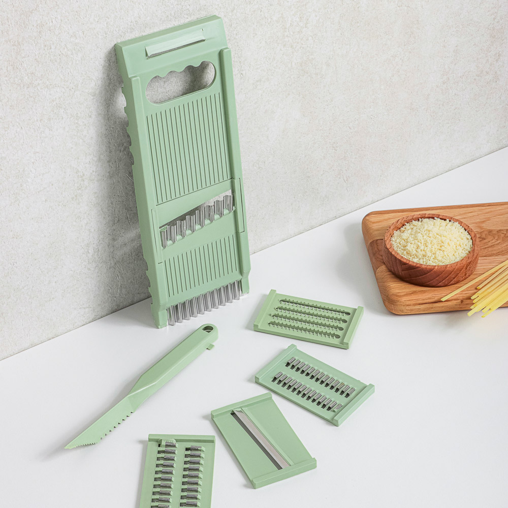 VETTA Терка многофункциональная со сменными лезвиями 25х8,5х2см, нерж.сталь, полипропилен, 7 пр - #13