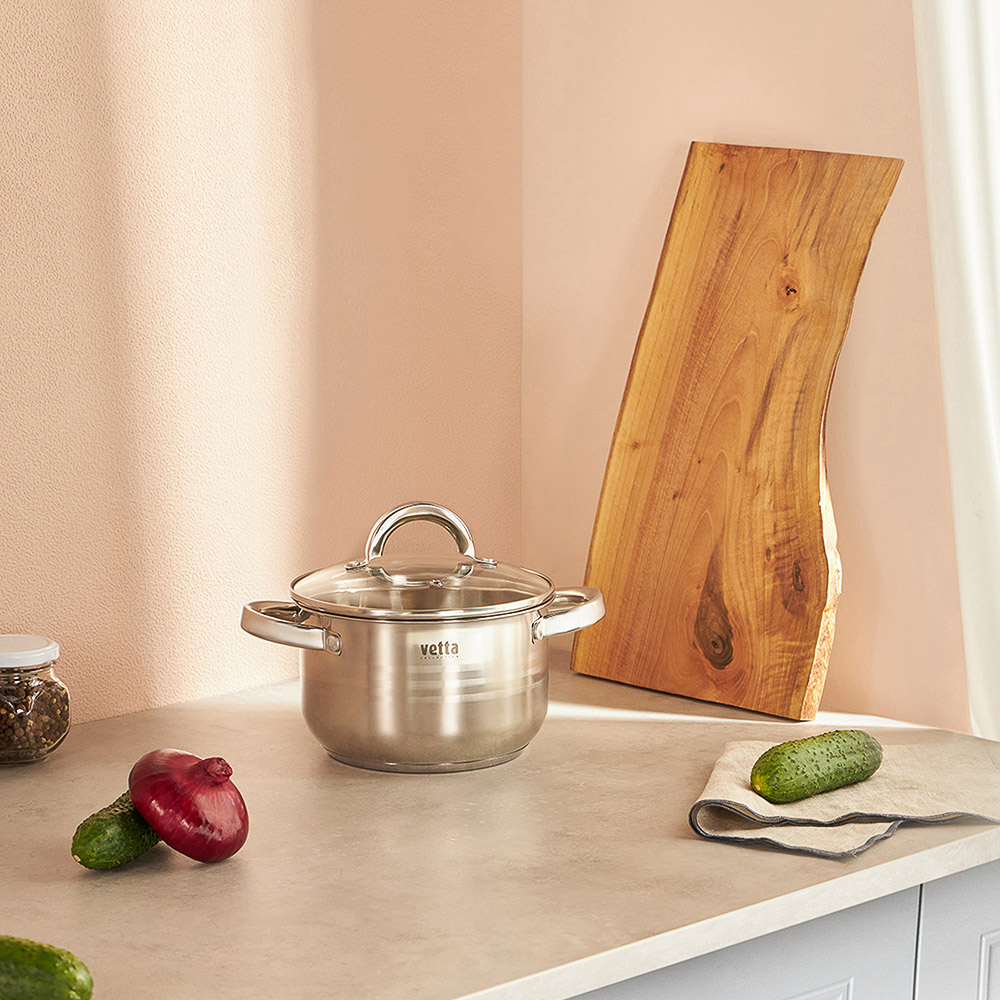 VETTA Фултон Кастрюля 18х10,5см, 2,1л, со стекл. крышкой, индукция - #11