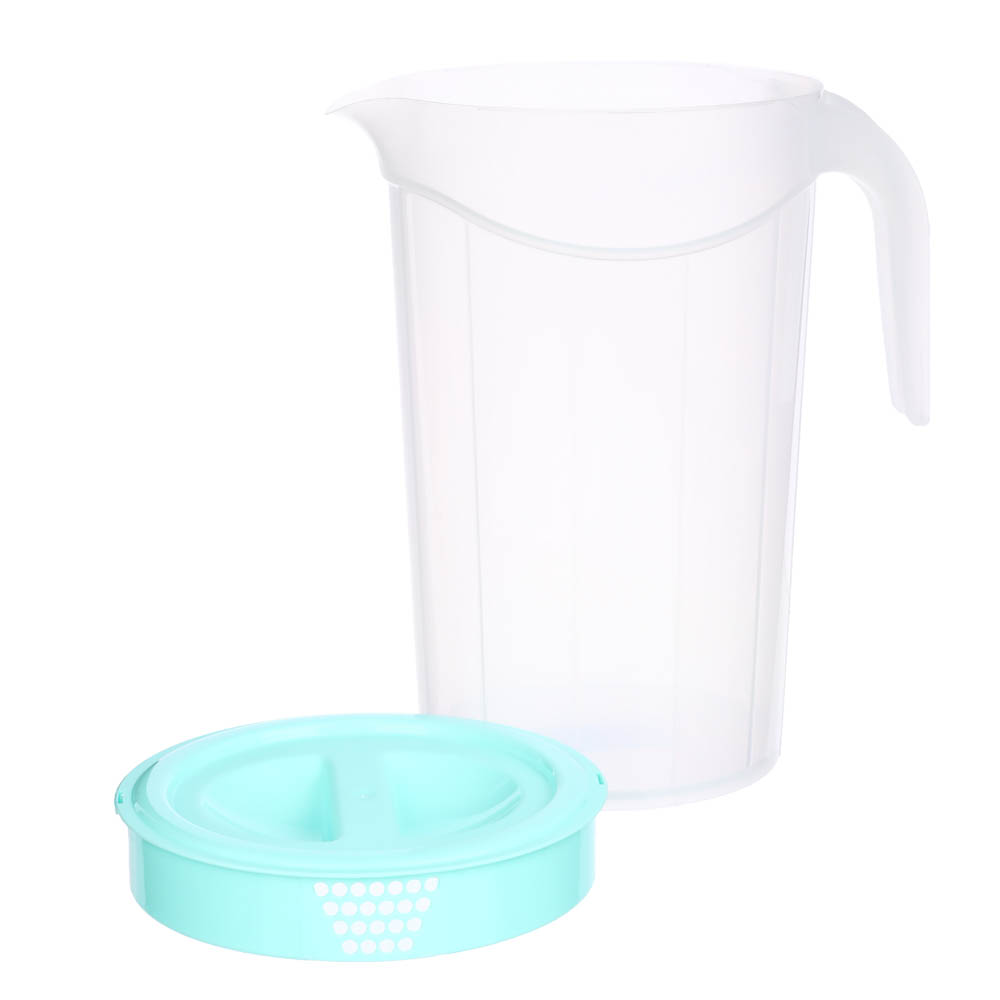 Кувшин с крышкой 2л, пластик, 2 цвета - #5