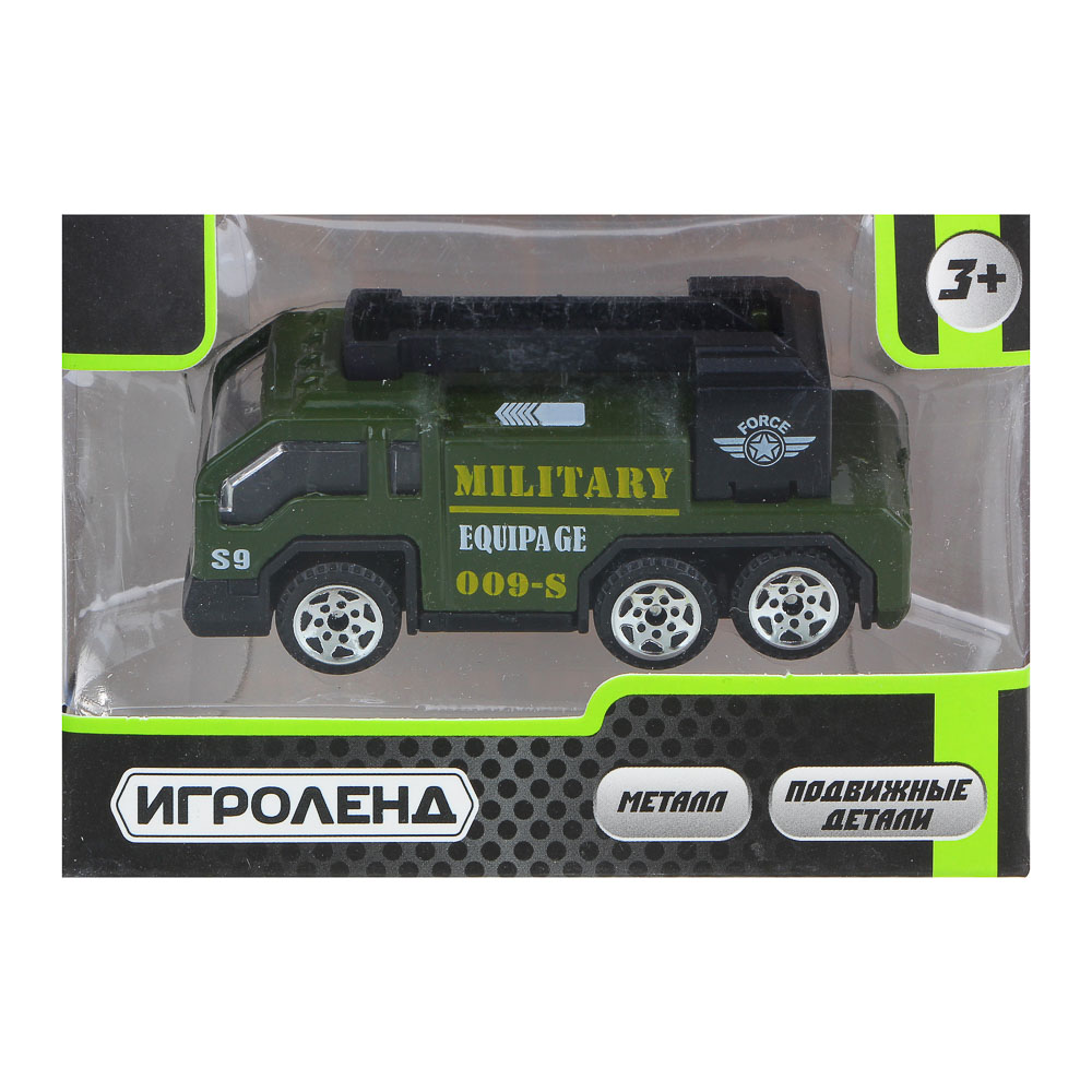 ИГРОЛЕНД Машинка военная техника, металл, 9,5х4,5х6,5 см, 10 дизайнов - #3