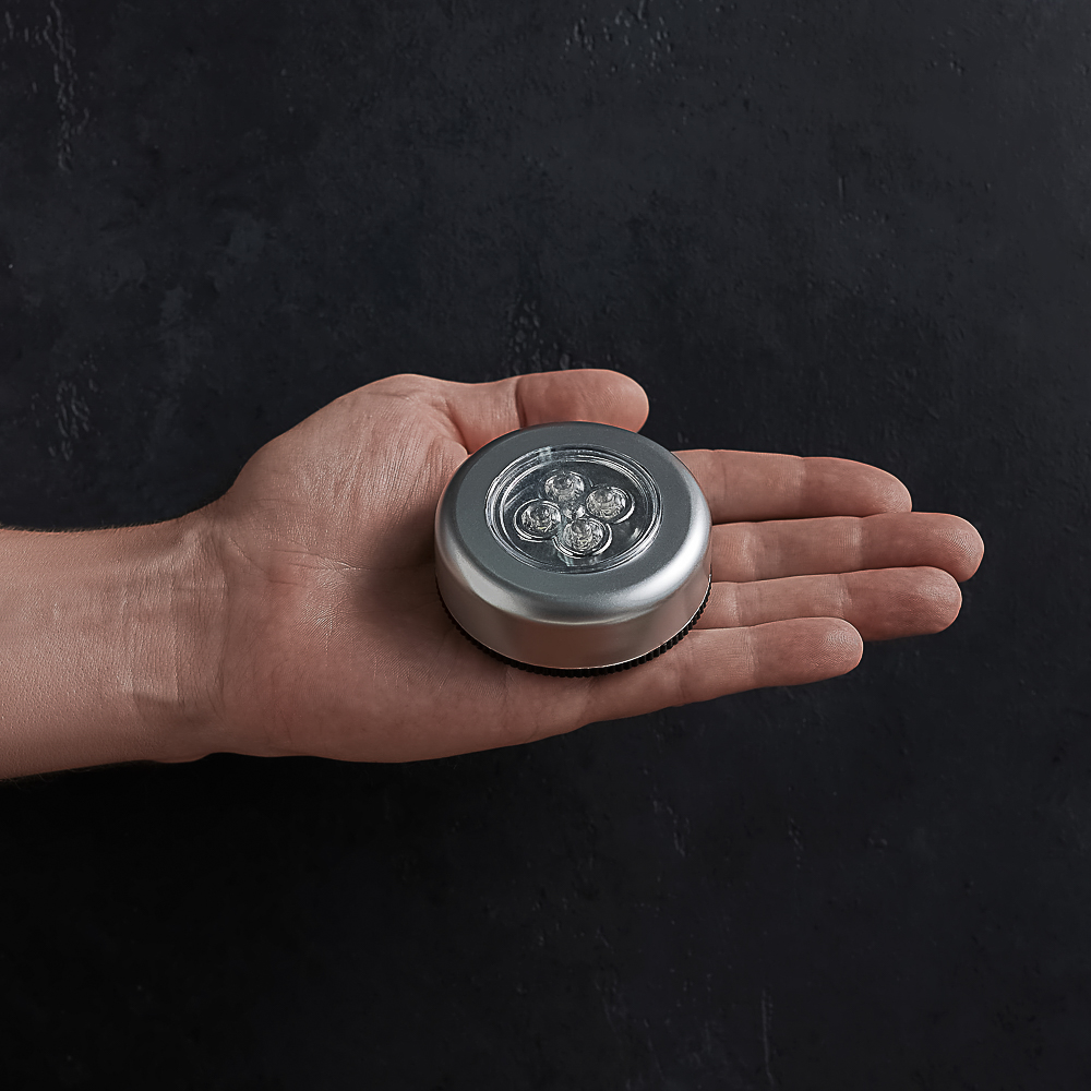 FORZA Светильник точечный нажимной, 6,5см, 3xААА, 4 LED, пластик - #10