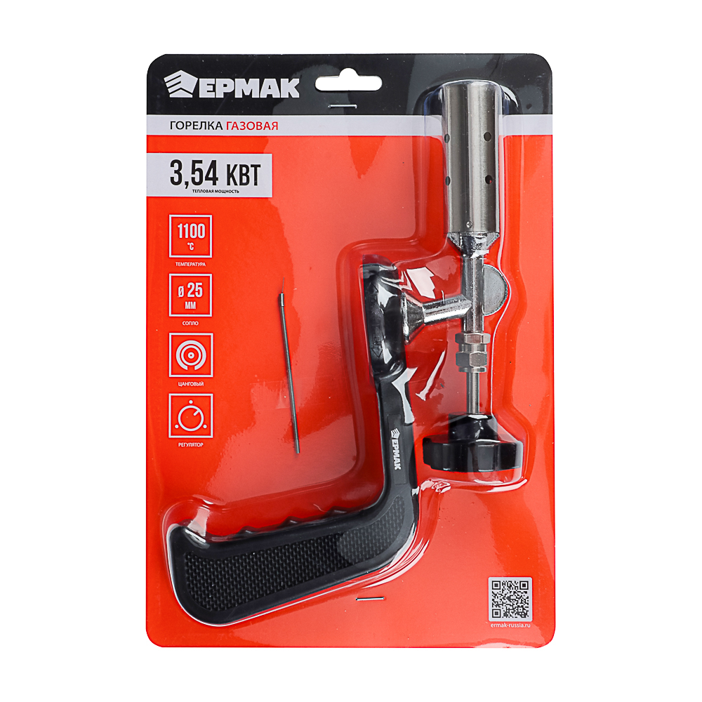 ЕРМАК Горелка газ., цанговый захват, широкое сопло, 27x5,6x1,5 см - #6