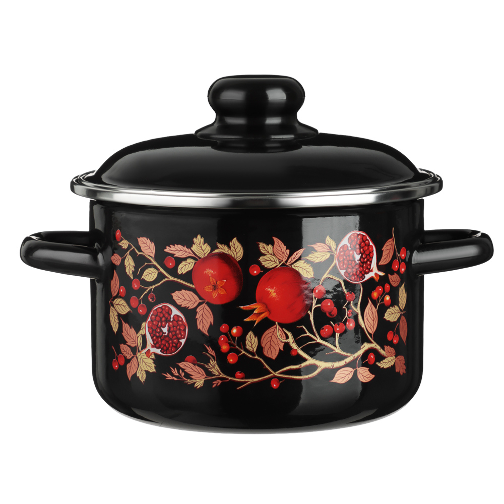 Гранат Кастрюля эмалированная 2л, индукция - #1