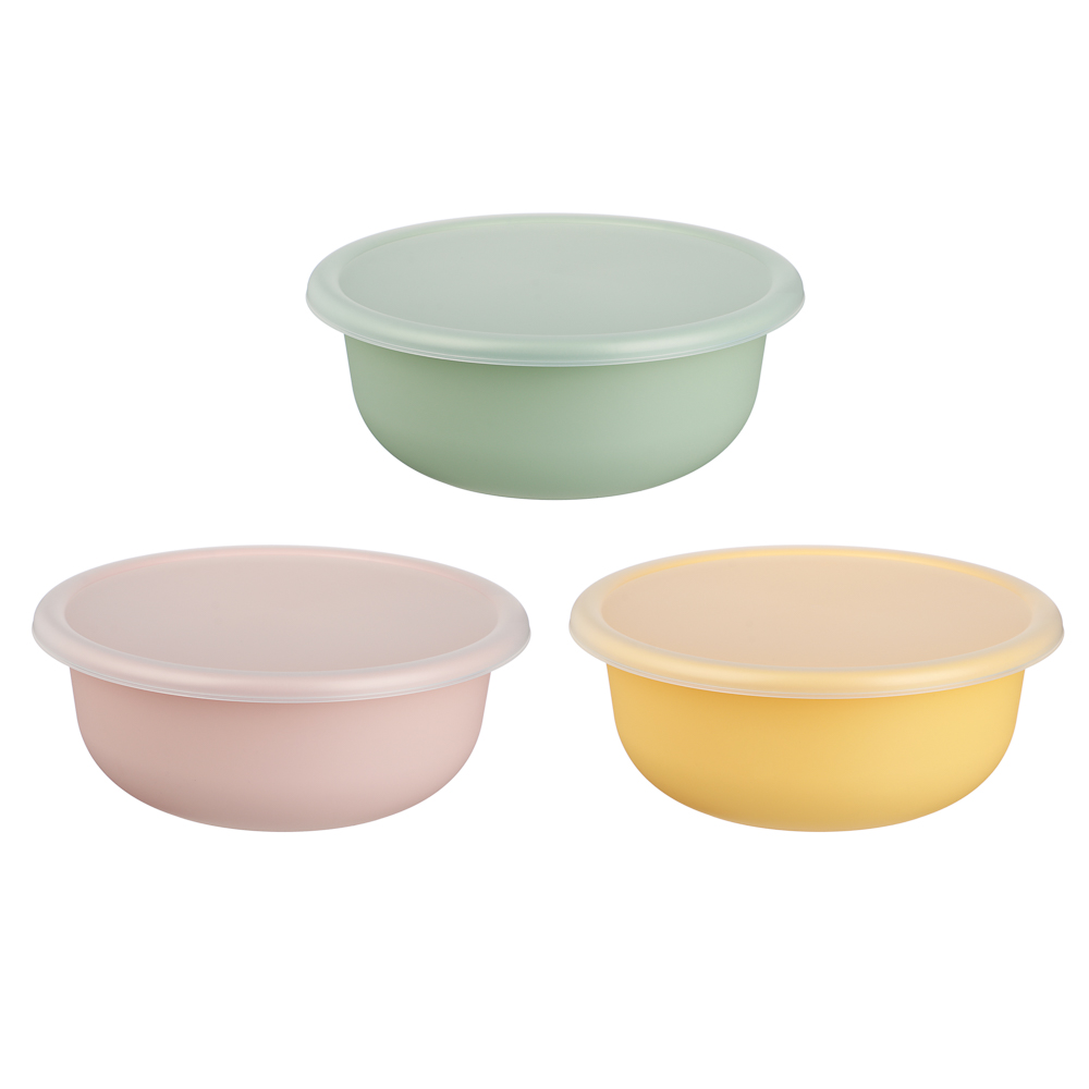 Ботаника Миска с крышкой 3,2л, пластик, 3 цвета - #1