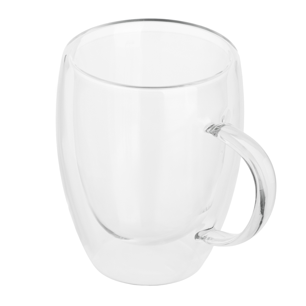 Кружка с двойными стенками тм MILLIMI Симпл, 350мл, стекло - #2