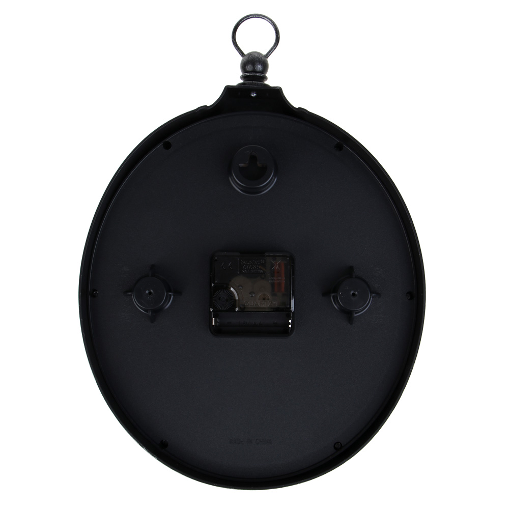 LADECOR CHRONO Часы настенные, круглые, 33x22,7x4,7 см, пластик, цвет черный - #3
