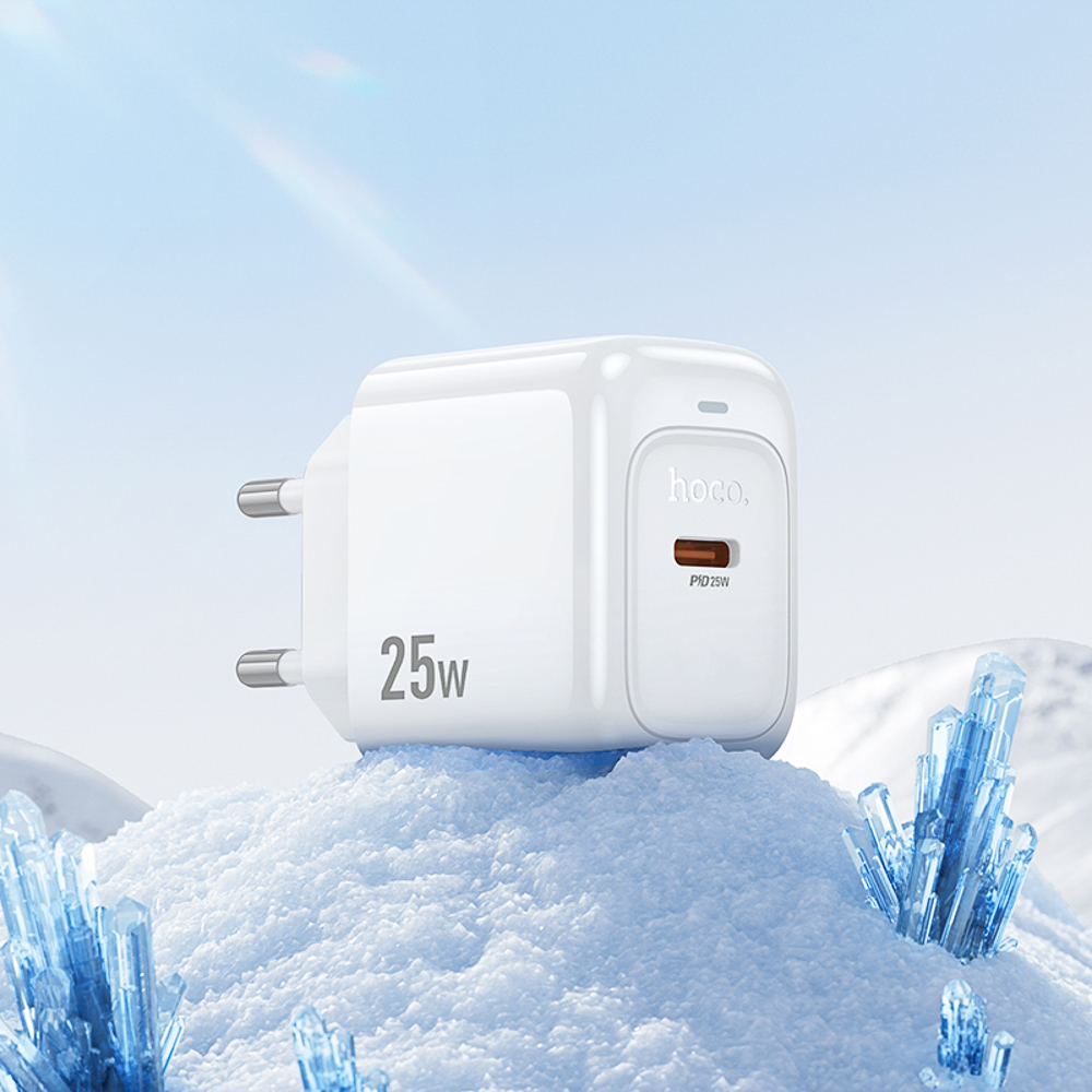 hoco. Зарядное устройство модель CS53A, USB-С 25W, цвет: белый - #10