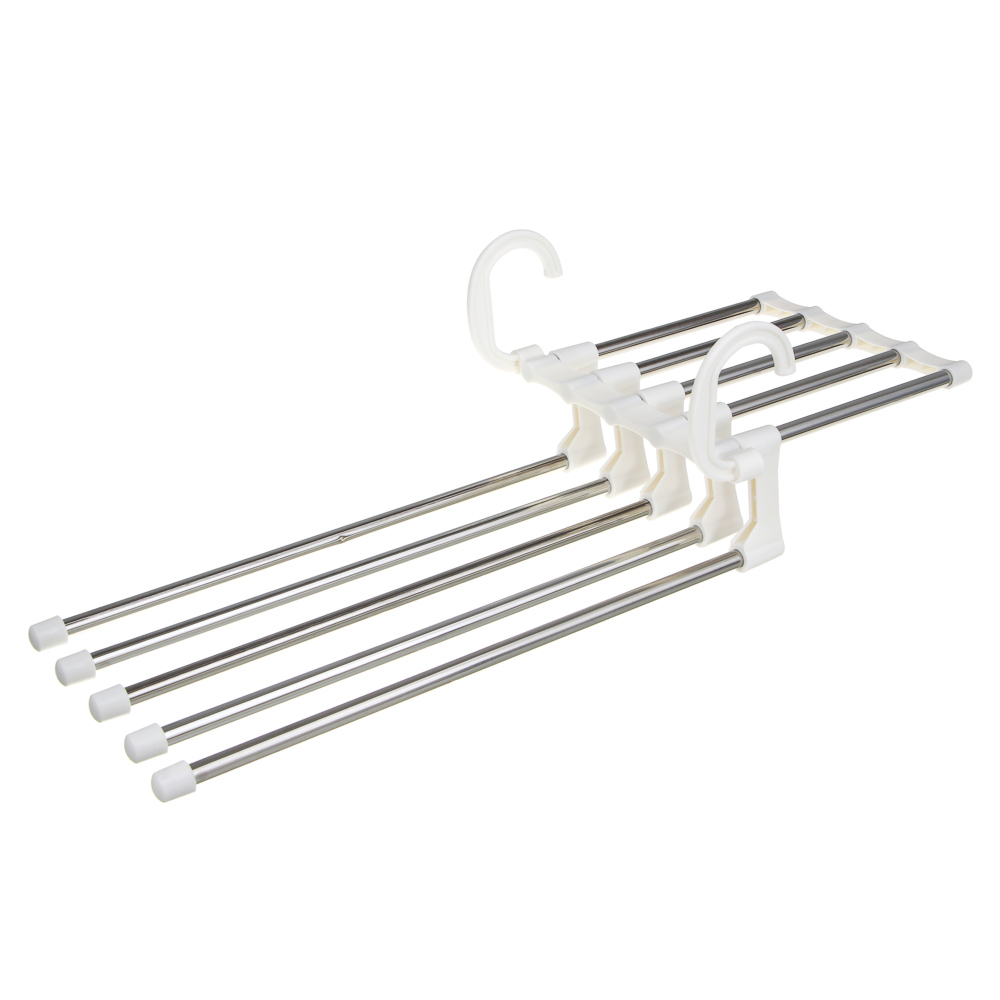 VETTA Вешалка-органайзер для брюк раздвижная, 5 уровней, 33x18x13 см, металл, пластик - #4