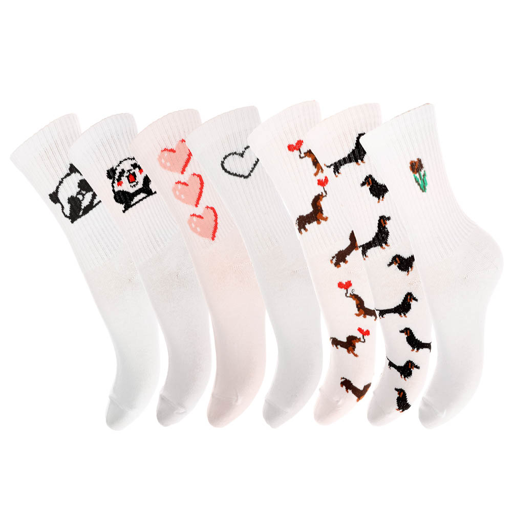 Носки с рисунками, GALANTE, р. 23-25, 80% хлопок, 17% полиамид, 3% эластан, цвета в ас-те - #1