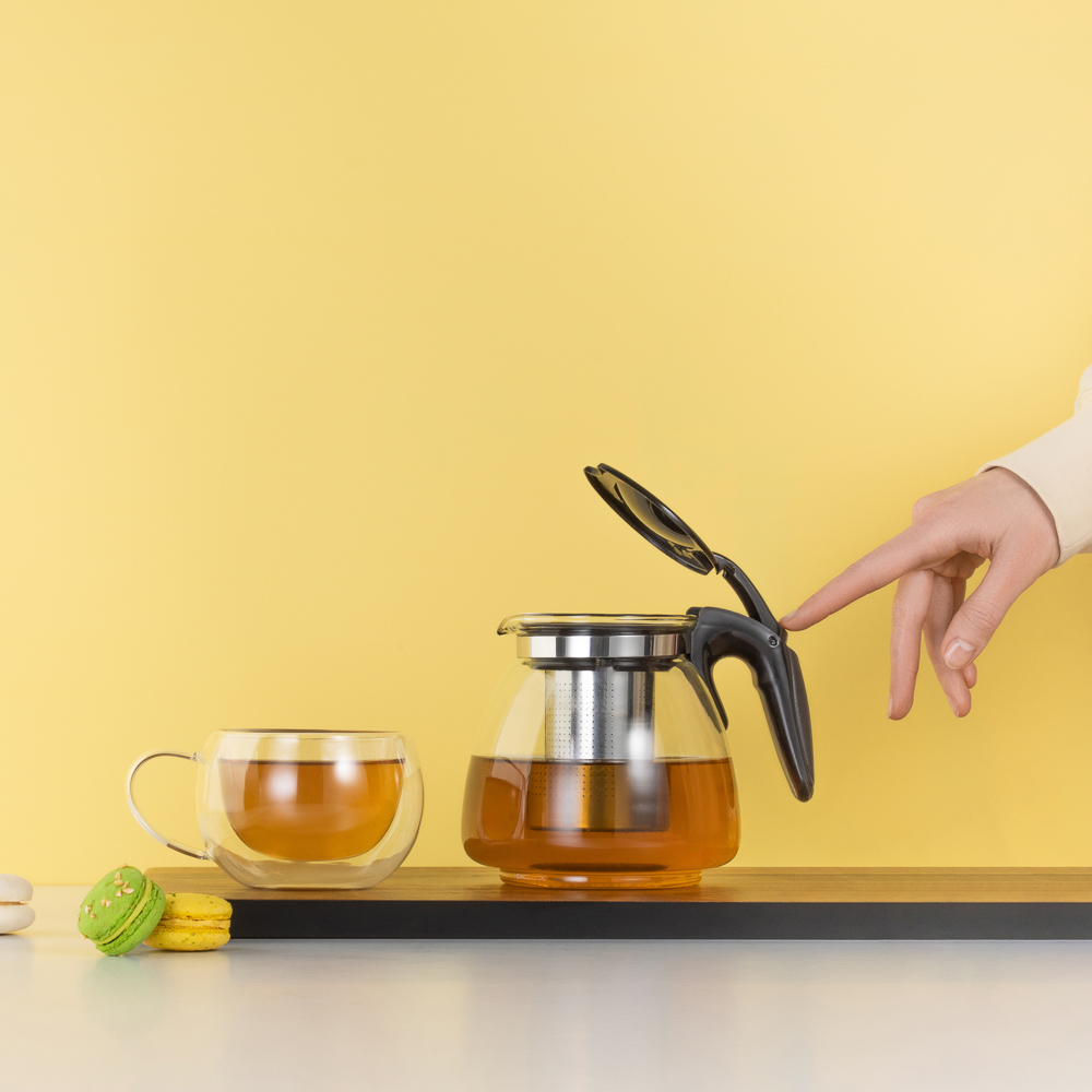 VETTA Чайник заварочный 1100мл, ситечко из нерж.стали, стекло, полипропилен - #15