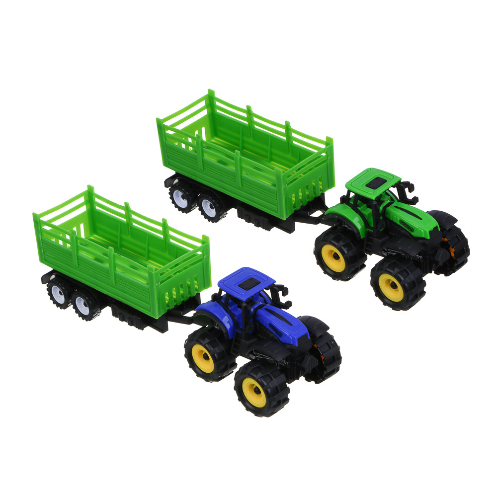 ИГРОЛЕНД Мой первый мини-трактор с прицепом, инерция, РР, 27,6х11х8,2см, 2 дизайна - #1