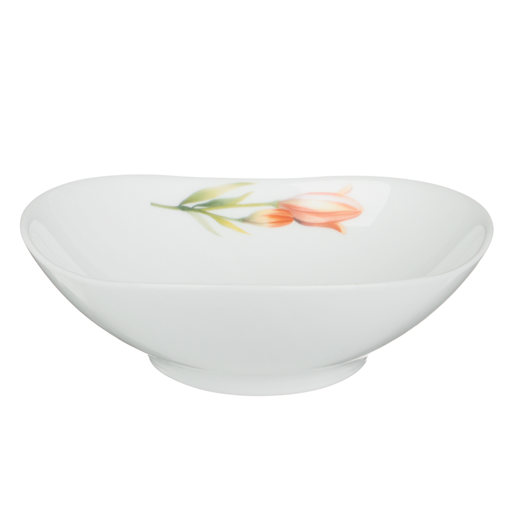 MILLIMI Лилия Салатник, опаловое стекло, 400мл, 15х6см, треугольная форма - #3