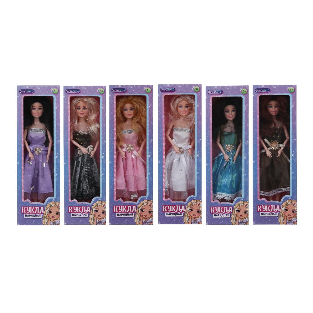 ИГРОЛЕНД Кукла нарядная 27 см, PP, PVC, 10х5х32,5 см, 6 диза - #3