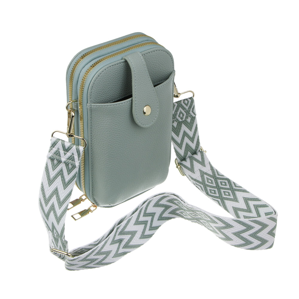 Сумка кроссбоди на декоративном ремне тм ЮL Zigzag, ПУ, металл, 19,5х12 см, 3 цвета - #3