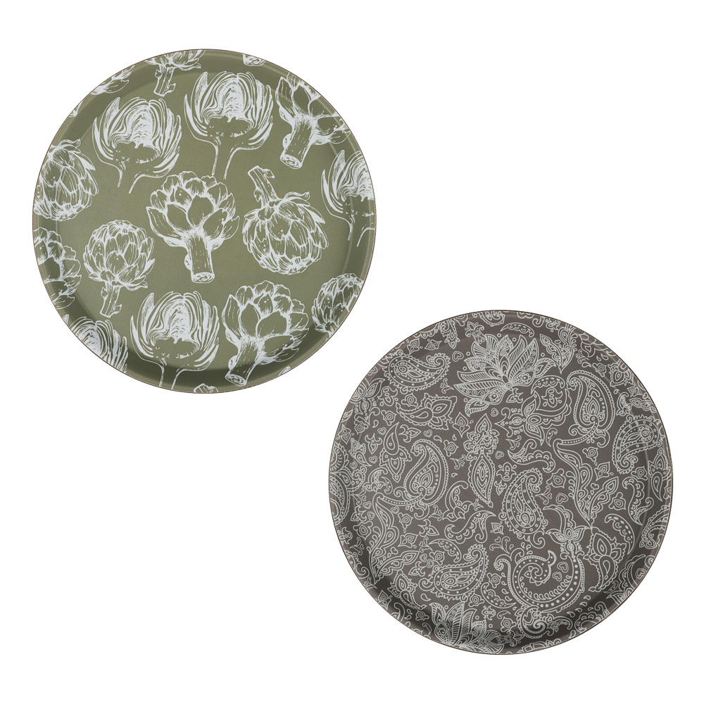 Поднос круглый с антискользящим покрытием, d27,5см, "Катания", 2 дизайна - #1