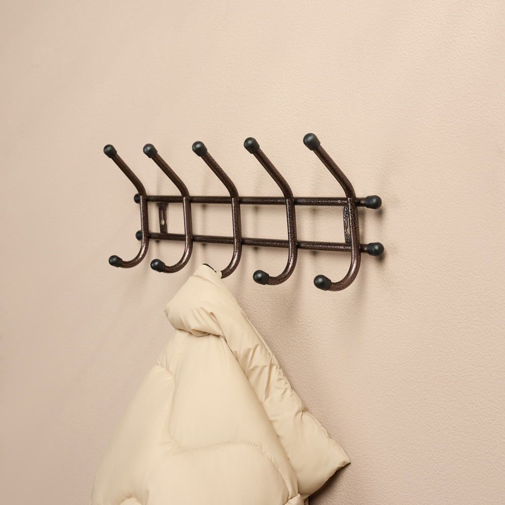 Вешалка настенная "Уют 5" 5 крючков, металл, медный антик, ВНУ51 - #5