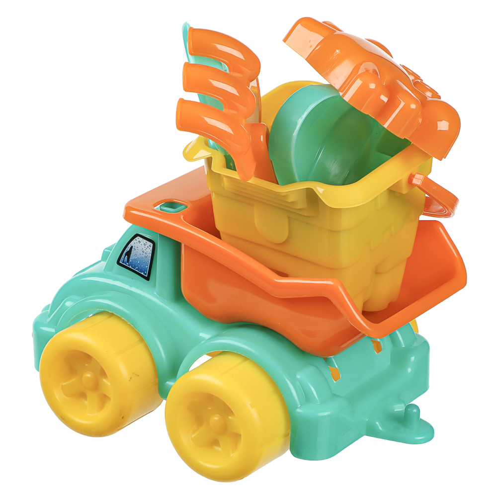 Набор для игр в песке "Машинка-грузовик", ИГРОЛЕНД, 7 предметов, пластик, для детей 3+ - #7