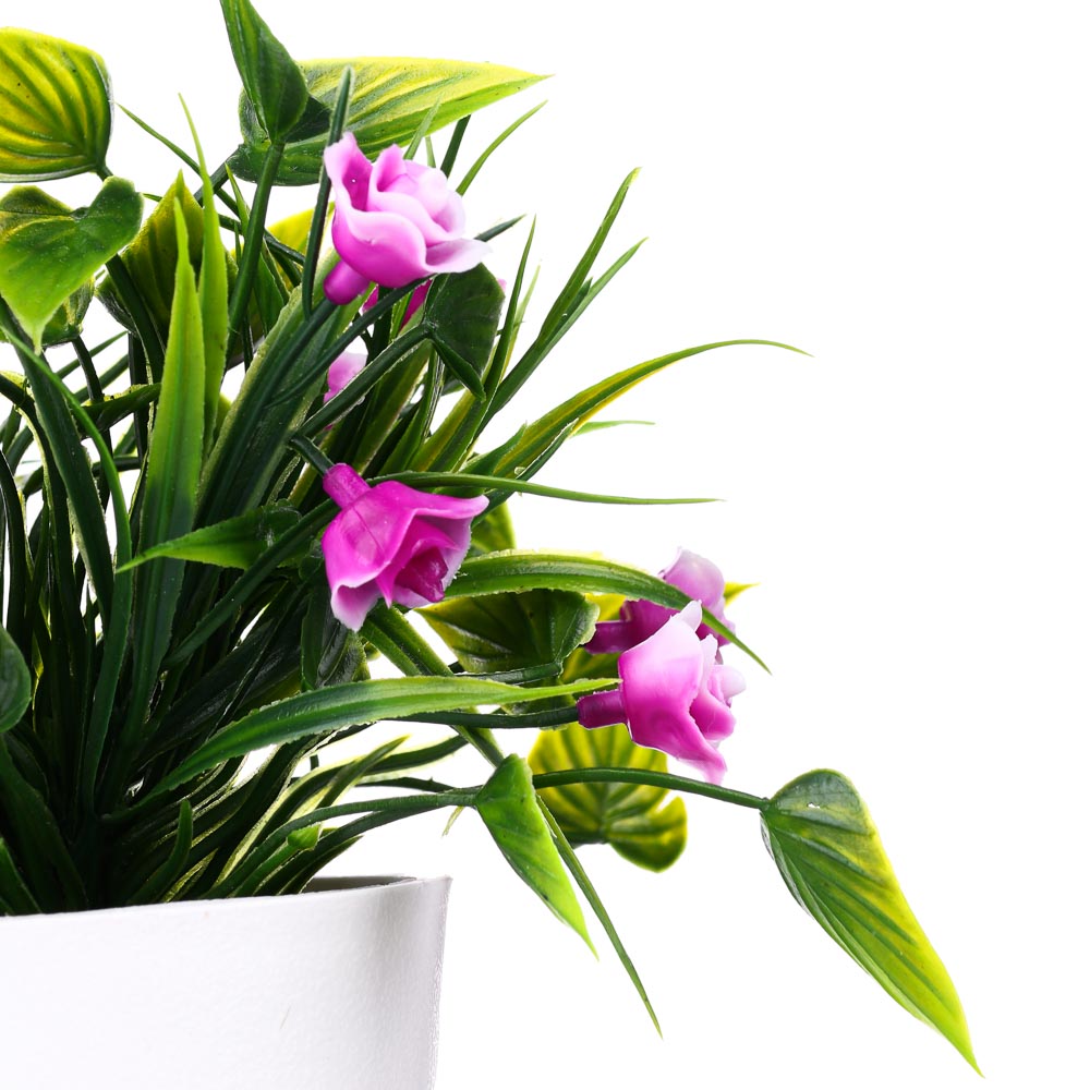 LADECOR Цветок искусственный в горшке, 18х12х12см, пластик, 6 цветов, 2 вида - #3