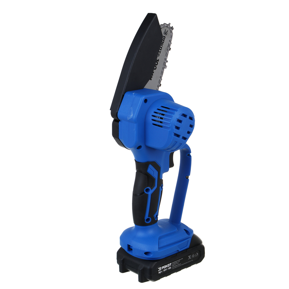 РОКОТ Электропила аккумуляторная, 1АКБ, шина 100мм, 2 А*ч Li-ion - #4