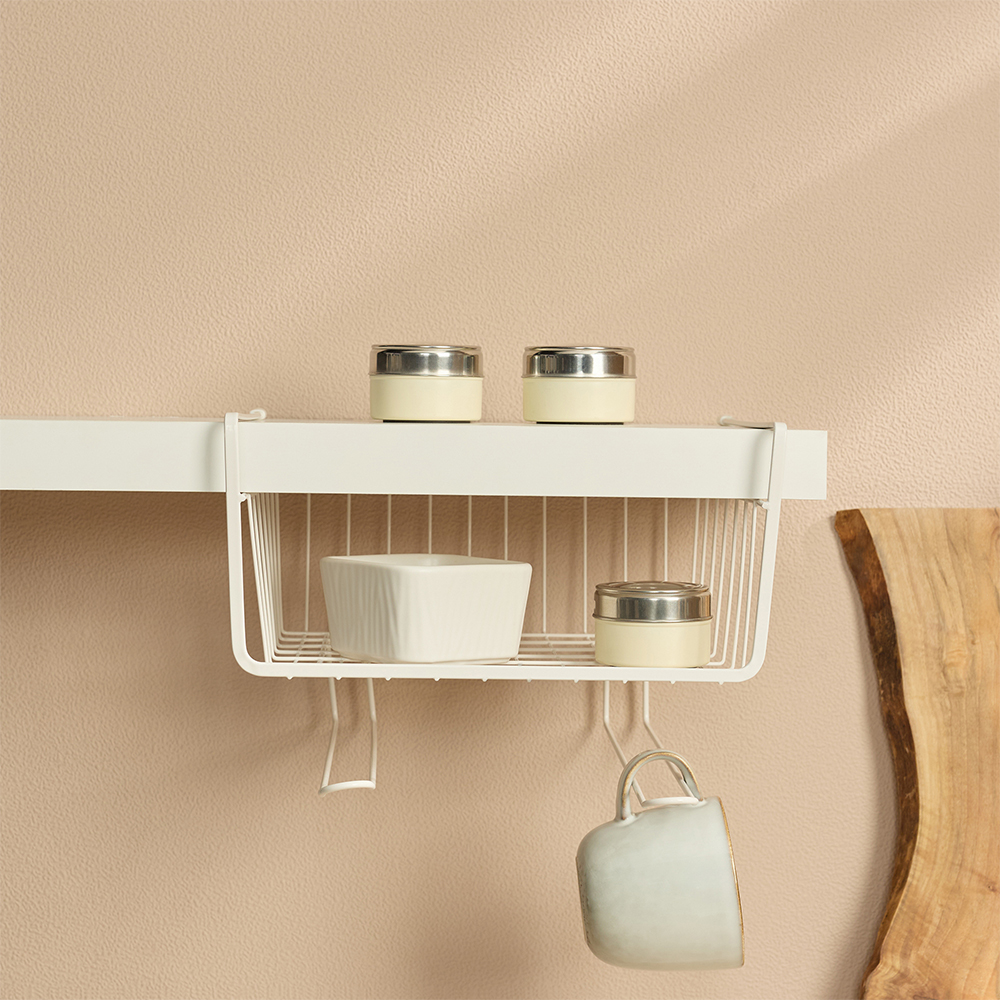 VETTA Корзина подвесная, 28x19х25см, металл, белый цвет - #18