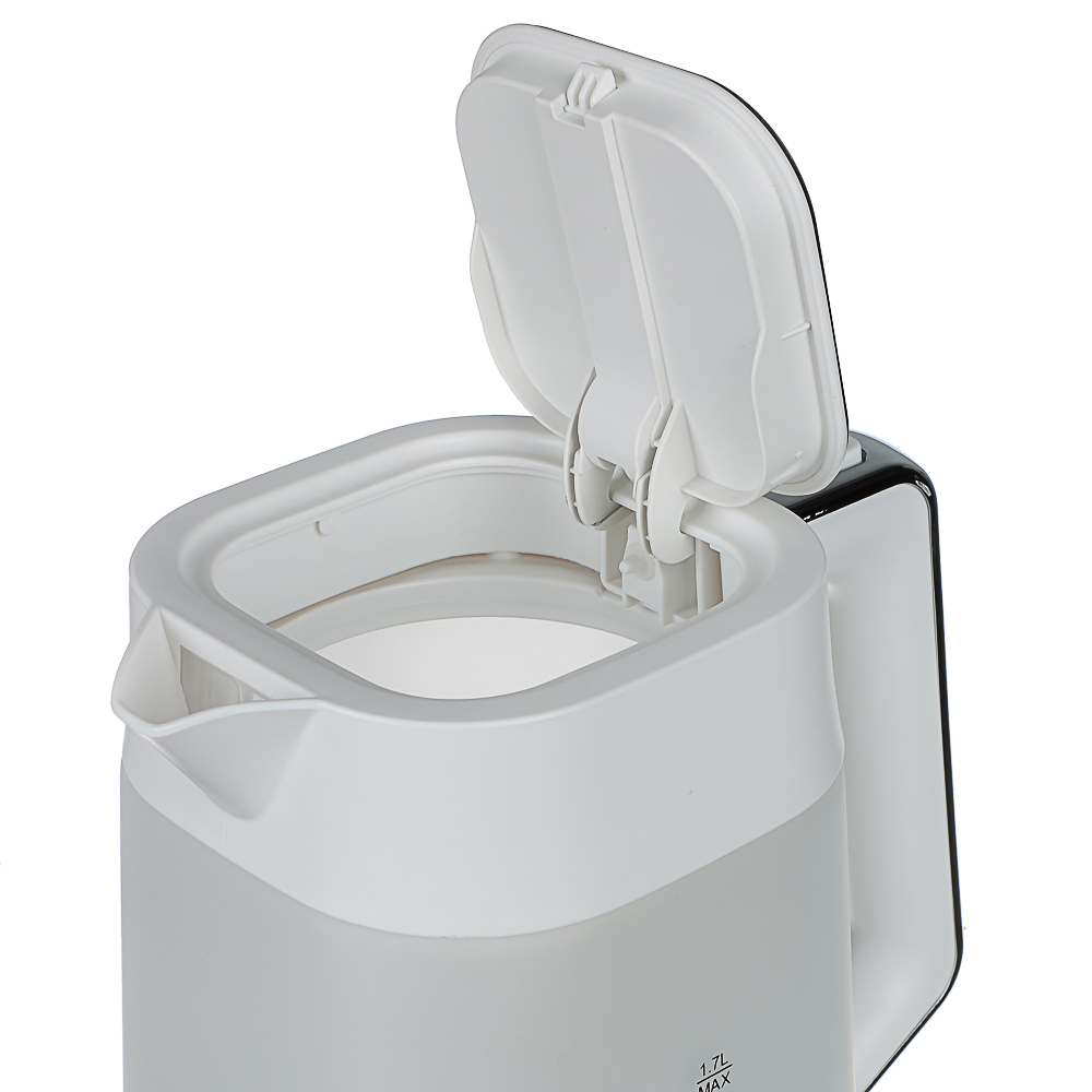 LEBEN Чайник электрический 1,7л матовое стекло, белый - #4