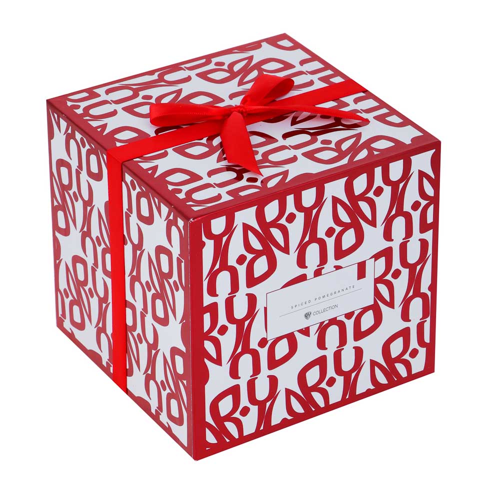 BY Свеча ароматическая, в стеклянном подсвечнике, 13,5x13,5x12,6 см, 710 гр, Spiced Pomegranate - #6
