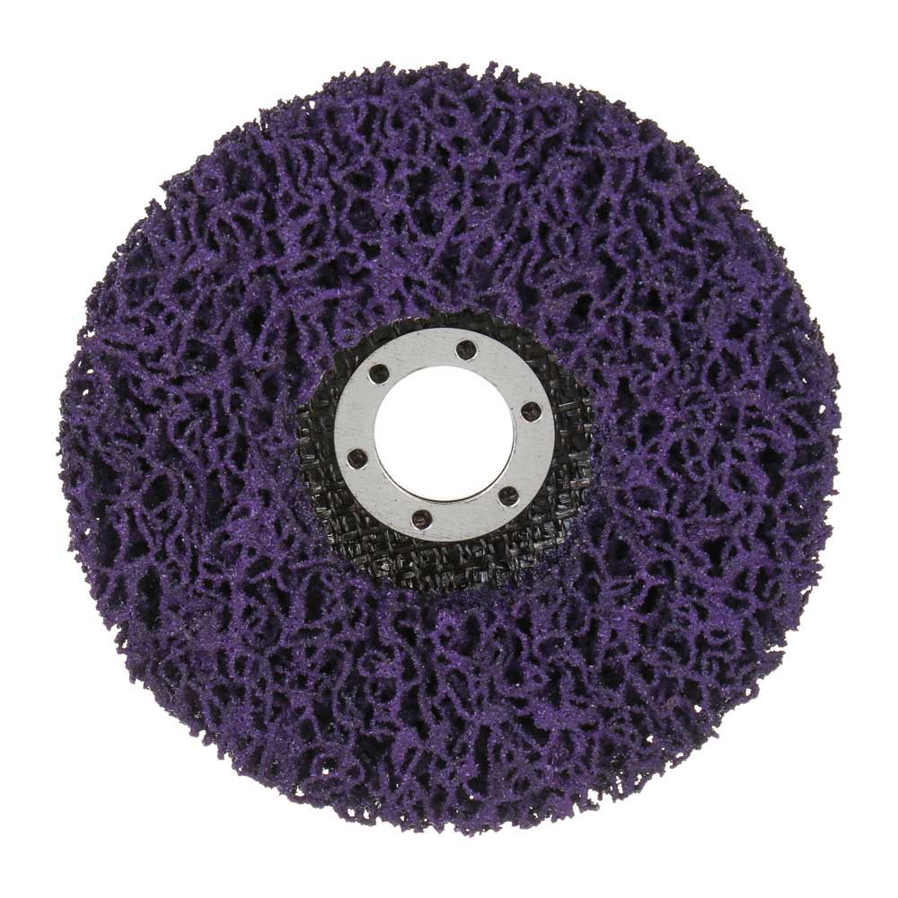 ЕРМАК Диск коралловый зачистной 125мм для УШМ, п.кв. 22 мм, толщина 14мм, фиолетовый, высокая жестк. - #5